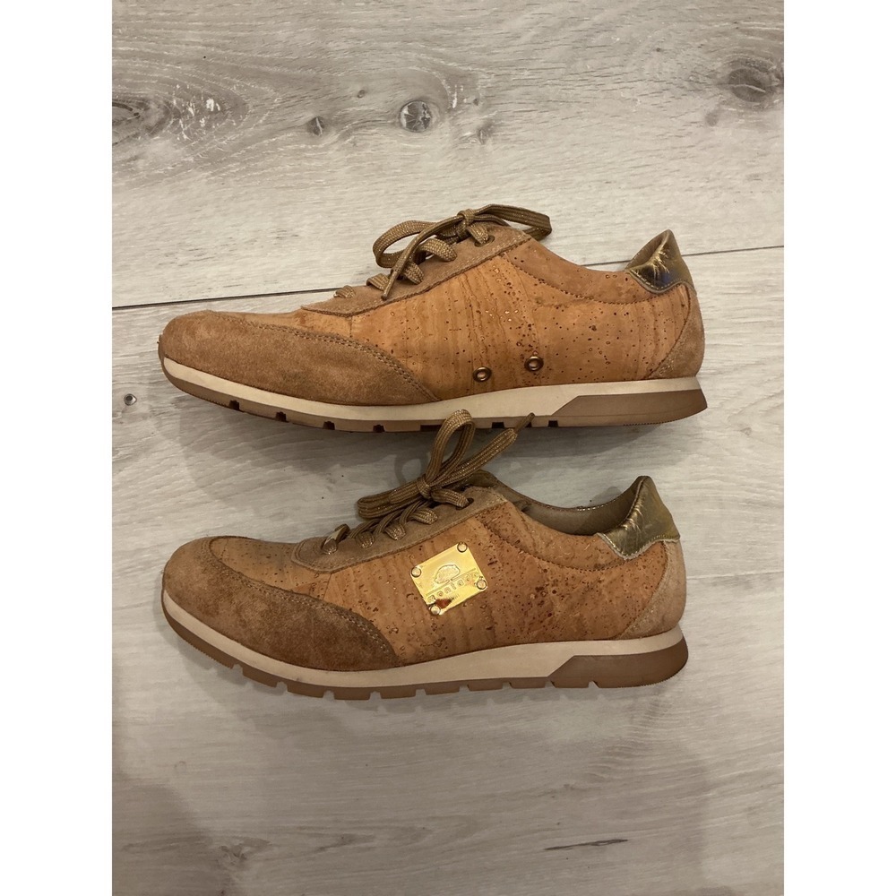 Montada Cork Suede Gold Accent Women's Sneakers US 8-8.5 Euro 39‎ GUC